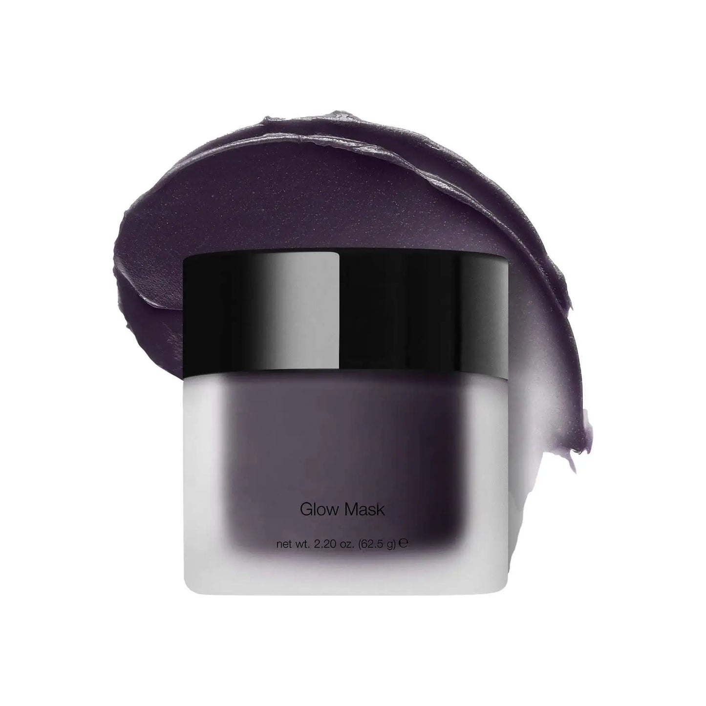 Glow Mask product in a sleek jar with a charcoal blend, promoting radiance and deep cleaning for revitalized skin.